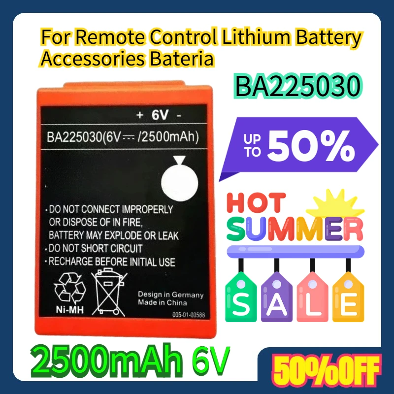 

For BA225030 Remote Control Lithium Battery Accessories 2500mAh Bateria 6V
