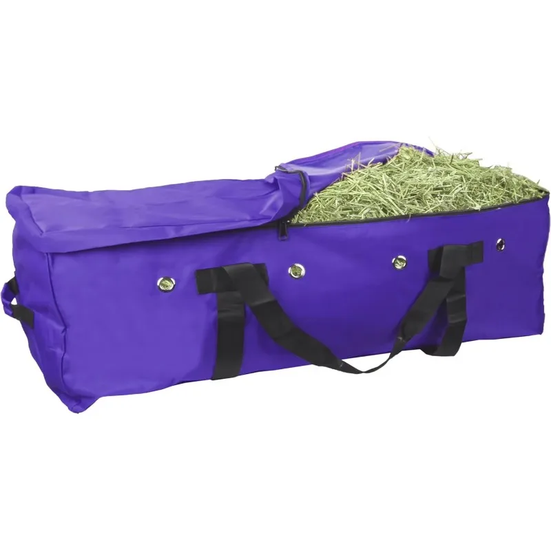 حقيبة قش نايلون ذات سعة كبيرة لتخزين وتغذية الحصان الدائري #4