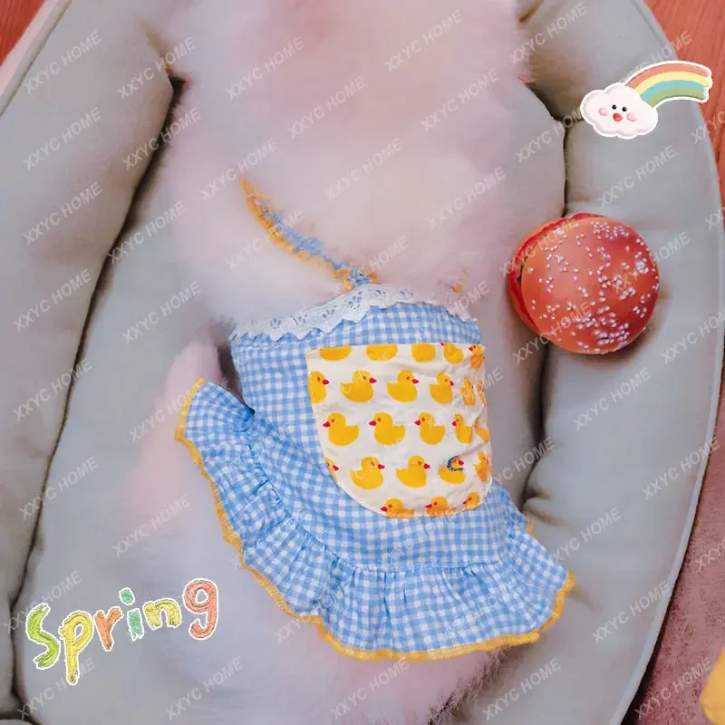 

Pet Clothes Summer Dog Thin Small Dog Summer Clothes Teddy Bichon Small Dog Cat Vest Corgi Skirt Four Feet