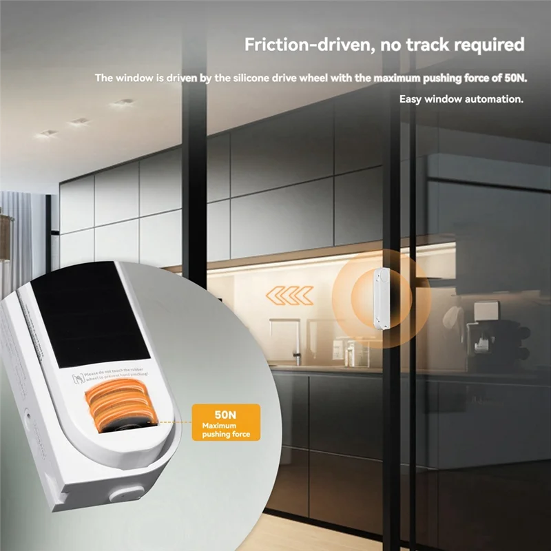 Tuya Zigbee فتاحة نافذة ذكية أوتوماتيكية تعمل بالطاقة الشمسية نافذة منزلقة مع التطبيق والتحكم الصوتي عبر Alexa