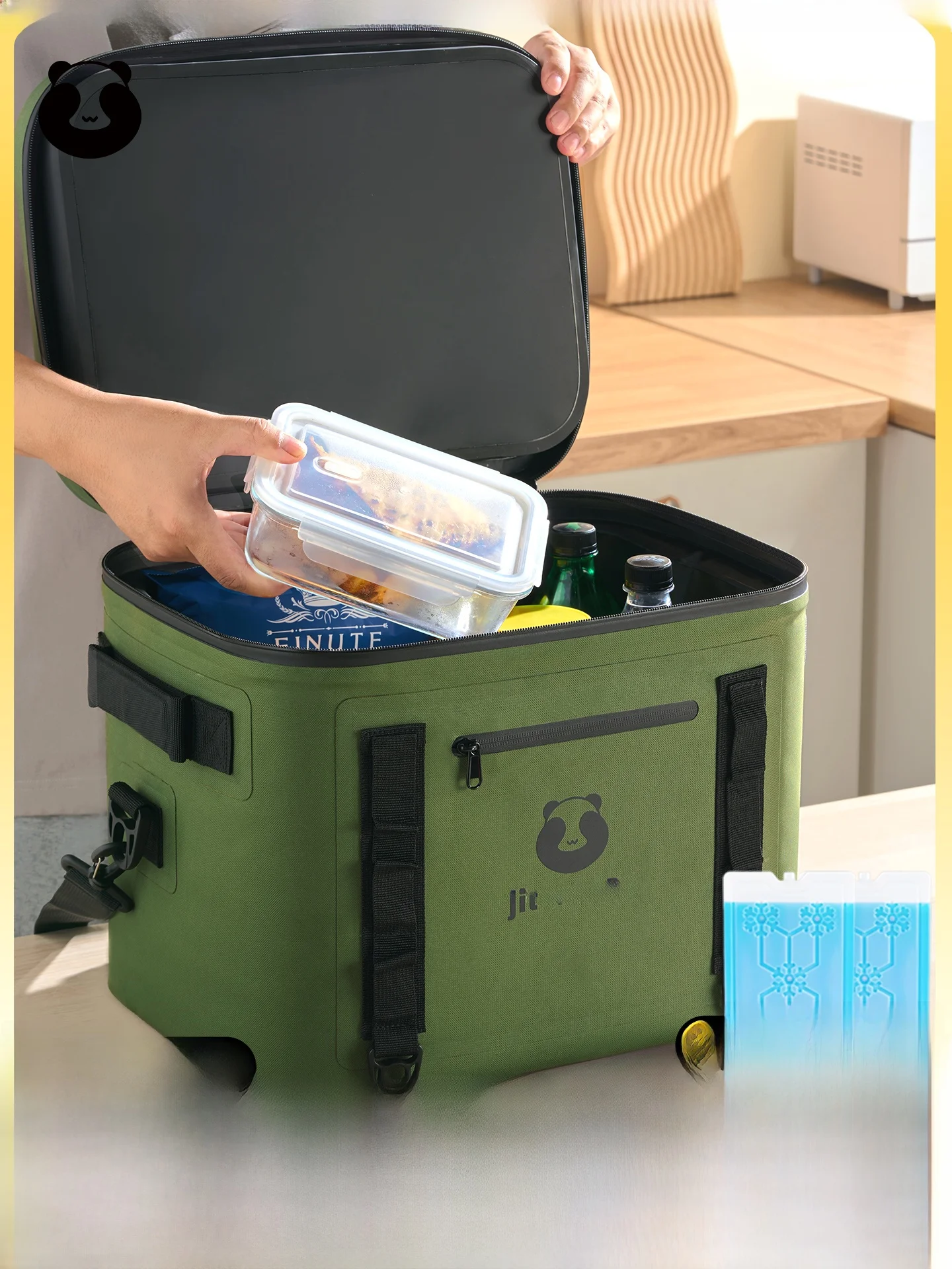 

Portable Thermal Bag Cam Ice Blo Cooler Box Takeaway Lunchbox Car Refrigerator Outdoor Travel Thermal Pouch Meal Insula...