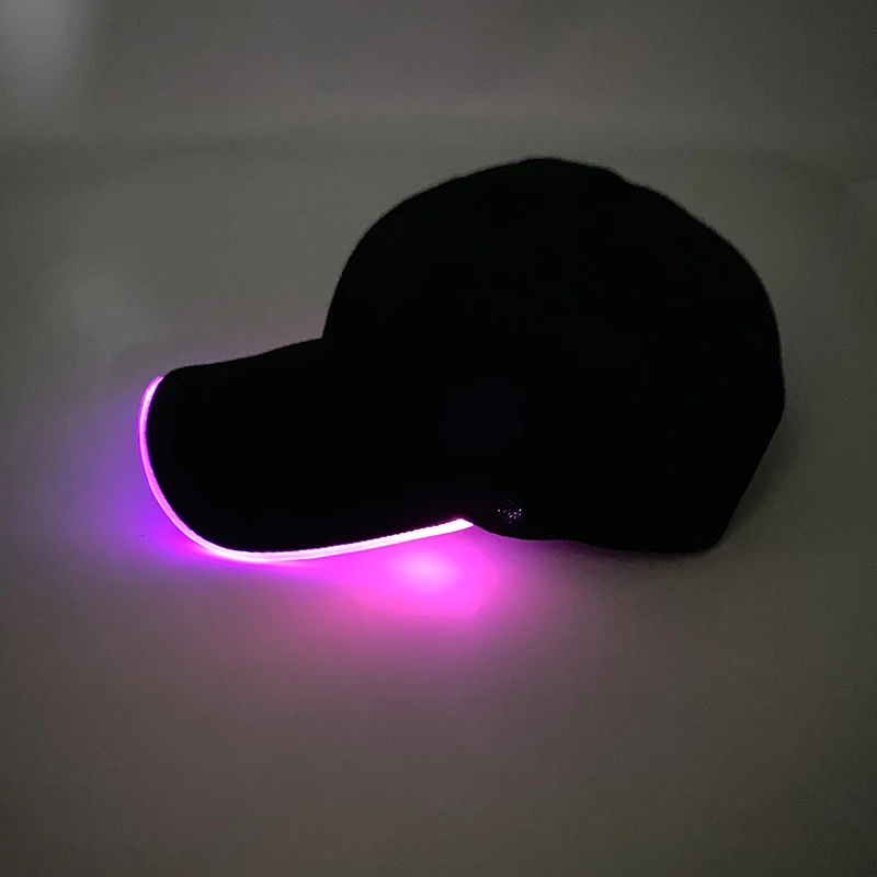 Gorra de béisbol de fibra óptica LED para fiesta de Carnaval en la noche oscura, suministros de decoración brillante, sexy, a la moda