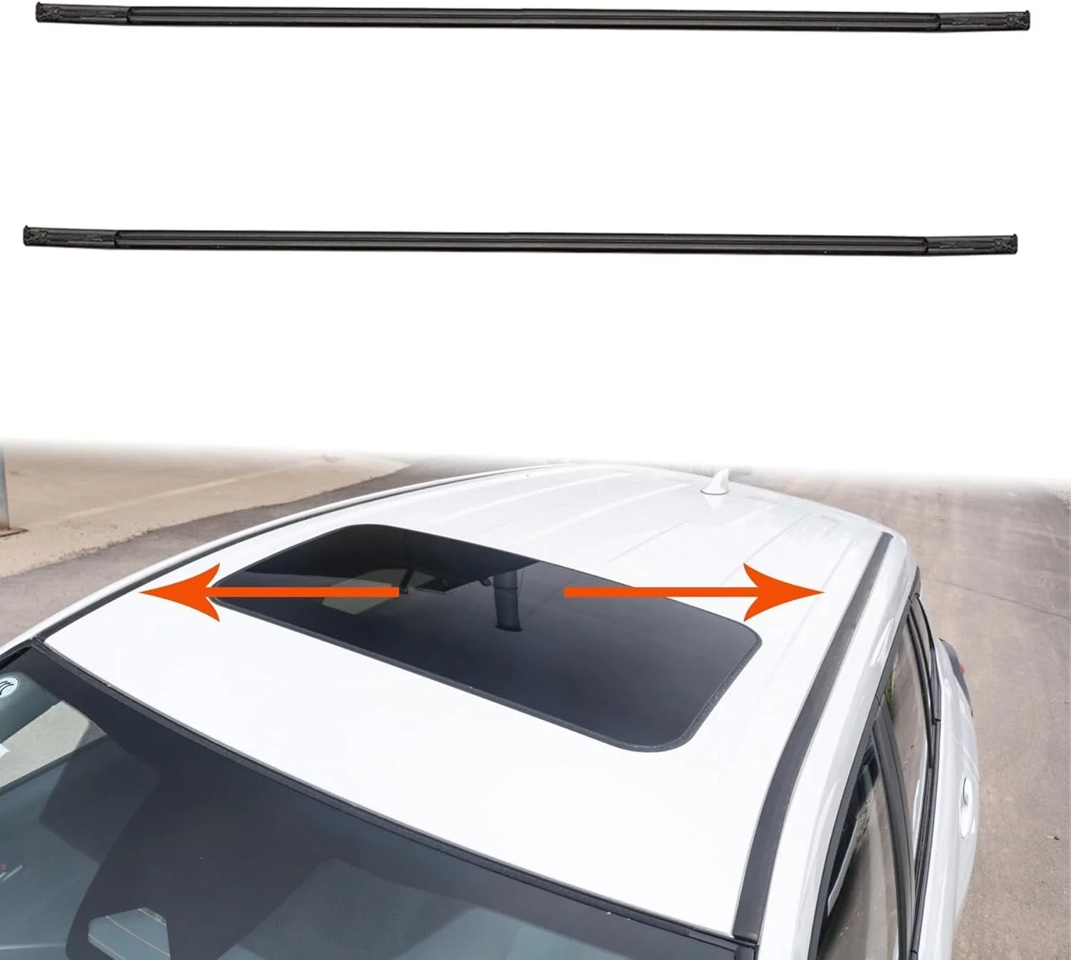 2pcs Roof Drip Moulding Side Finish Seal Strip Black Rubber for Toyota Corolla 2014 2015 2016 2017 75556-02260 75555-02270