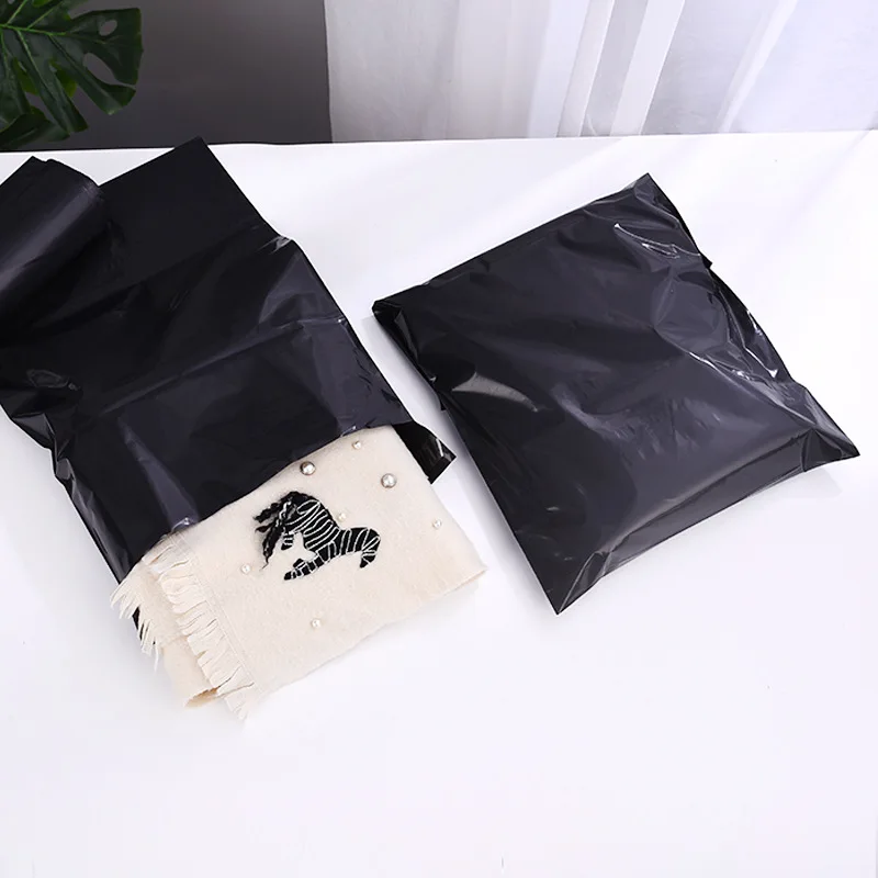 50Pcs/Lots THANK YOU Mailing Shipping Bags Black Color Plastic Gifts Shoe Boxes Packing Pouch Waterproof Express Mailer Courier