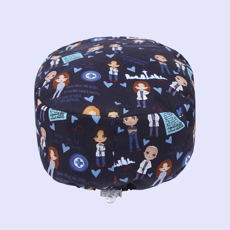 Grijze Anatomie Arts Chirurgische Scrub Cap Verpleegkundige Medische Hoed voor Vrouwen Mannen 100% Katoen Euro Stijl Chirurgie Chirurgische Caps