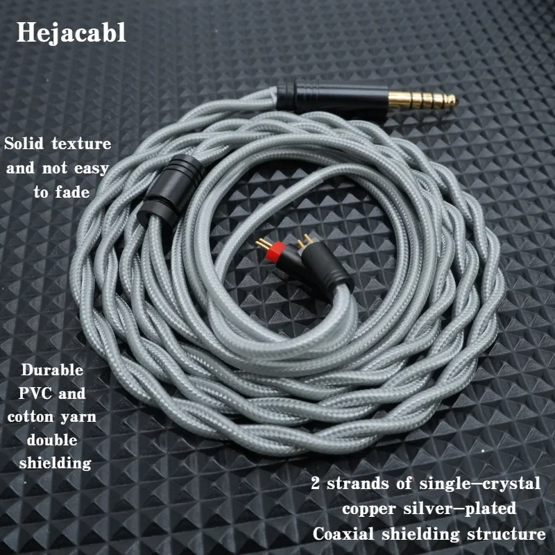 

Hi-Fi кабель для наушников с 2-жильным серебряным покрытием OCC, сменный балансный кабель для апгрейда наушников с разъемами MMCX/0.78mm 2-Pin/QDC, 3.5mm/4.4mm.