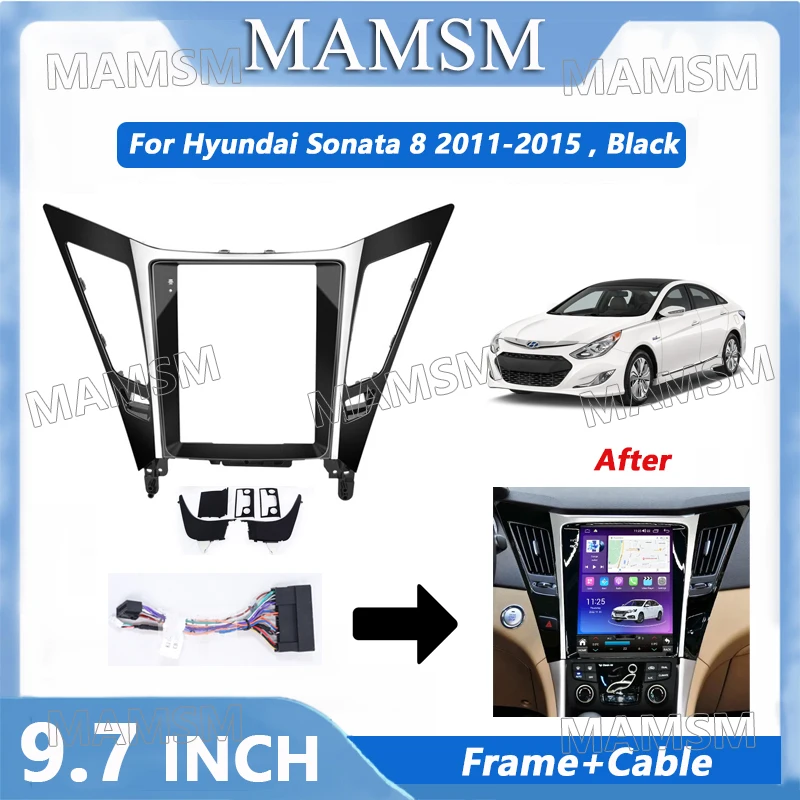 

2 Din Radio Frame For Hyundai Sonata 8 2011-2015 Car Player DVD Dashboard Audio Panel Mount Installation Fascia Frame