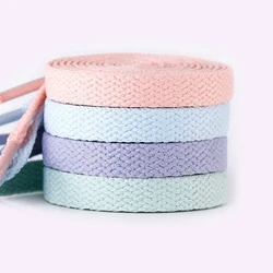1 Pair Flats Shoe Laces Precision Weaving AF1 Shoelaces Used for Sneakers Casual Little white Shoes Pink shoelace 120/140/160CM