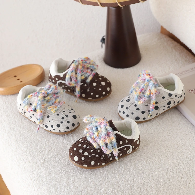 

2025 Autumn Winter New Children Casual Shoes for Girls Fashion Korean Style Soft Bottom Anti-slippery Versatile Princess Shoes