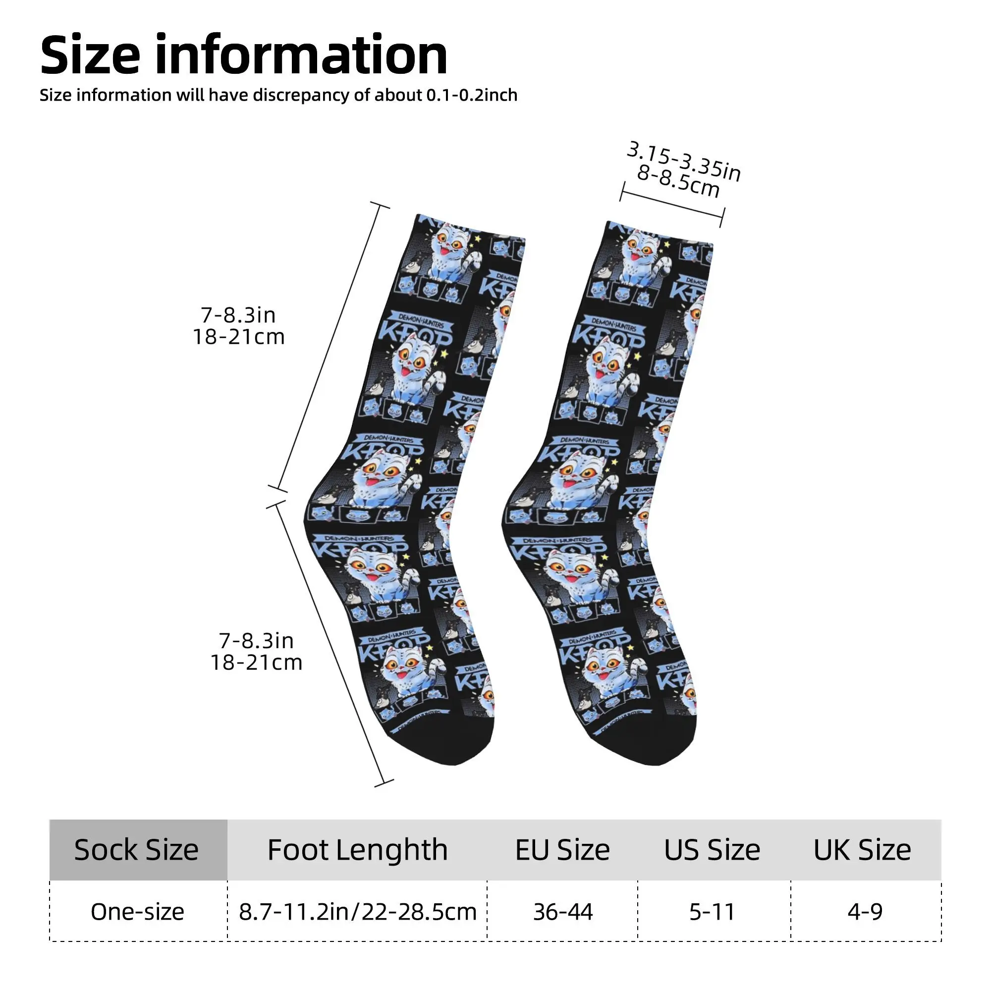 Calcetines de cazadores de demonios KPop azul tigre, medias de ocio, calcetines antideslizantes de primavera para parejas, calcetines suaves y transpirables para monopatín