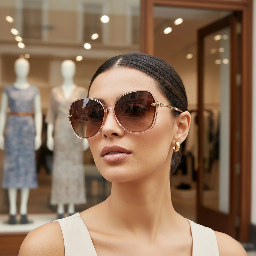 Neue personalisierte Cat-Eye-Sonnenbrille im Street-Style, die vielseitig und modisch sind in Europa und Amerika 6054