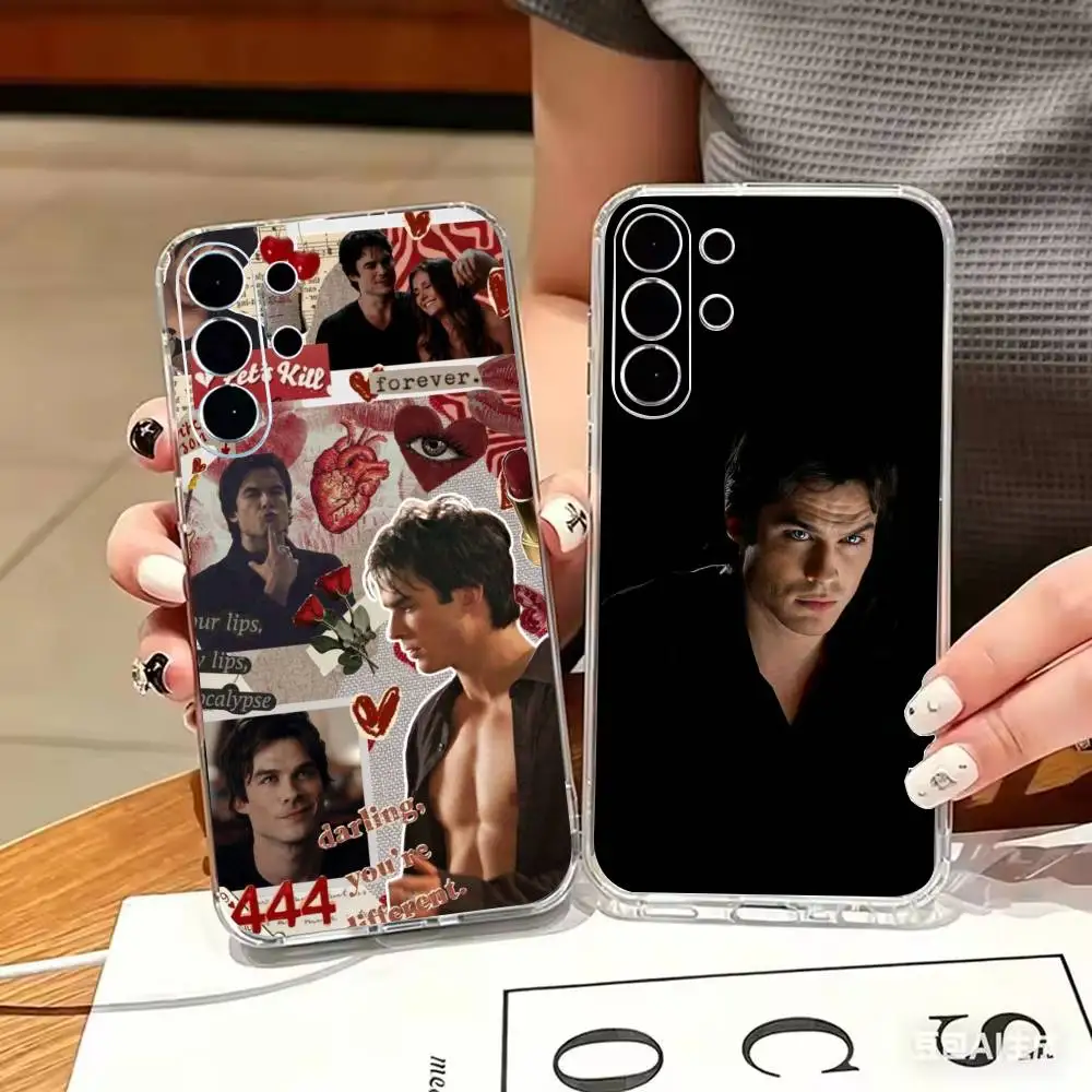The V-Vampire D-Diaries  ransparent Slim Soft CovePhone Case For Samsung S 25,24,23,22,30,21,10,9,Ultra,Plus,Lite,FE,4,5 G