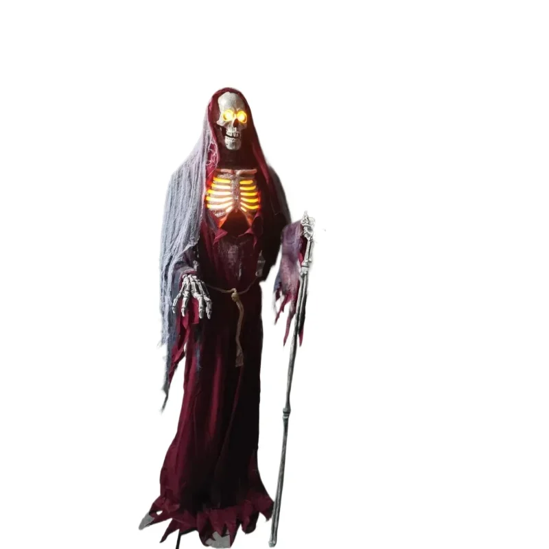

New Halloween decoration Reaper garden decoration LED luminous electric induction