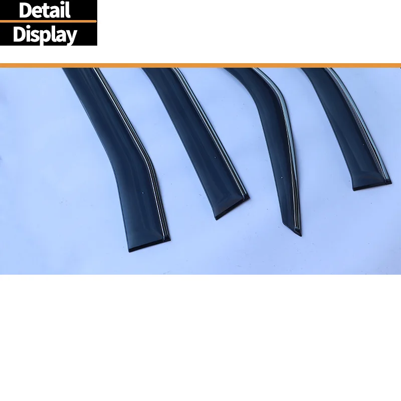 For NISSAN XTERRA 2006-2012 Window visor,Stainless steel bright strip window rain and light barrier 4-piece set