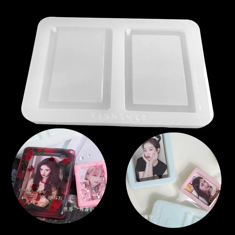 New Idol Photo Frame Molds Gooka Storage for Small Cards and Interchangeable Photos Sand Timer Mold Night Light with Polaroid