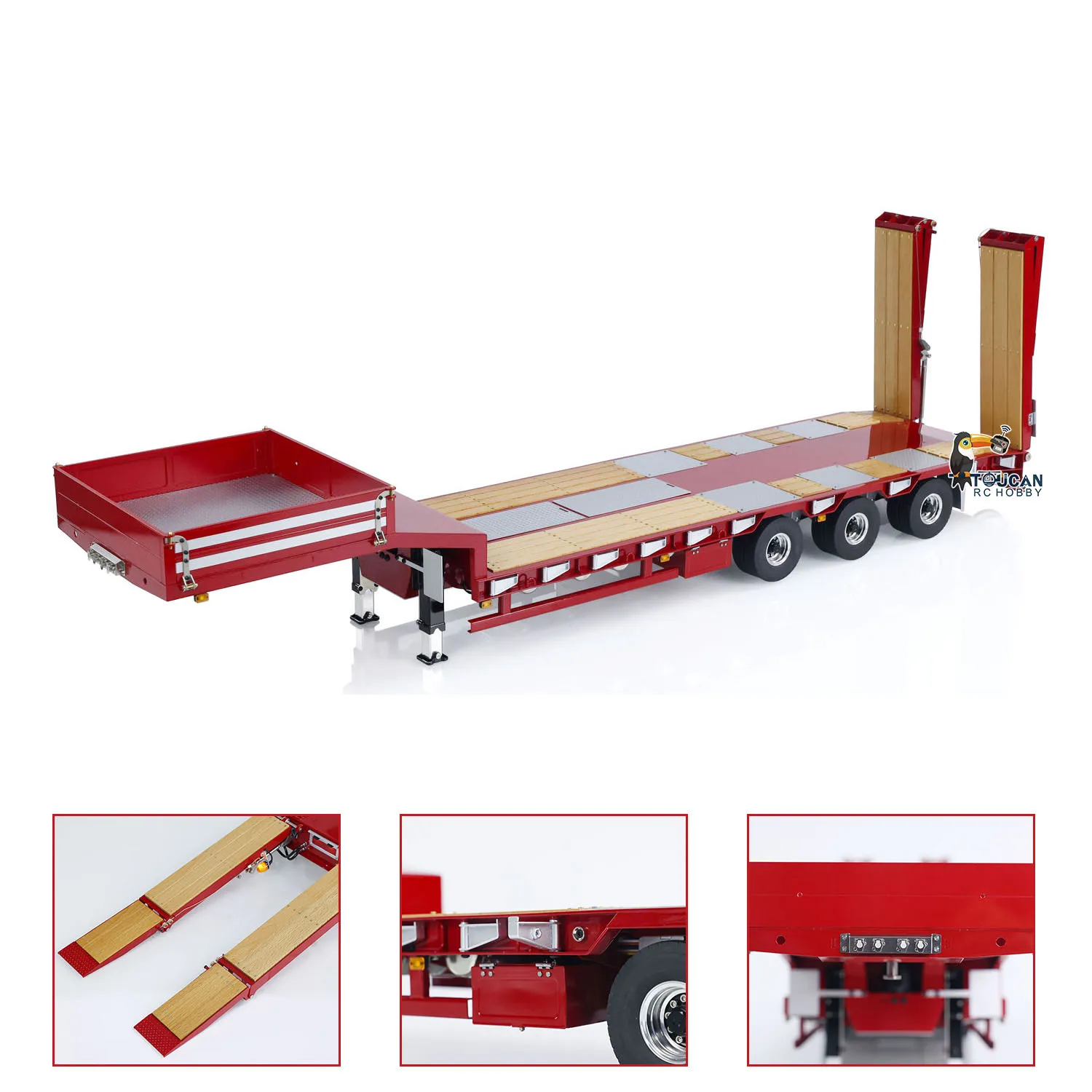 LESU 1/14 RC Metal Trailer Electronic Lifting with Light System for Remote Control Tractor Truck Dumper Lorry Car DIY Model Toy