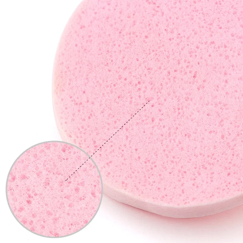 12Pcs/Bag Compress Face Wash Puff Natural Wood Pulp Sponges Reusable Face Powder Puff Makeup Cleansing Cotton Pad Beauty Tools