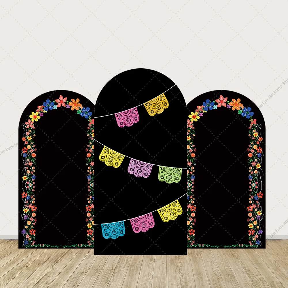 

Mexican Party Fiesta Arch Covers Background Birthday Party Photo Arch Wall Decor