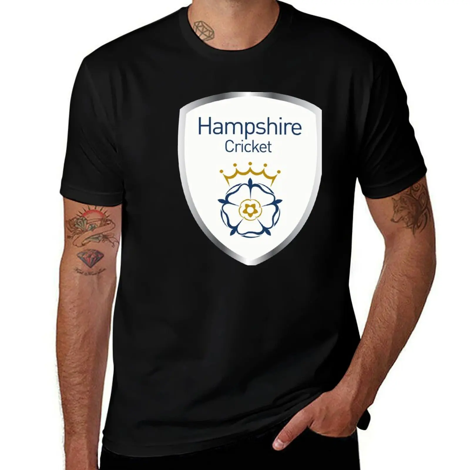 Hampshire County Cricket Club T-Shirt Basic Casual Short Sleeve Cotton Shirt T-Shirt