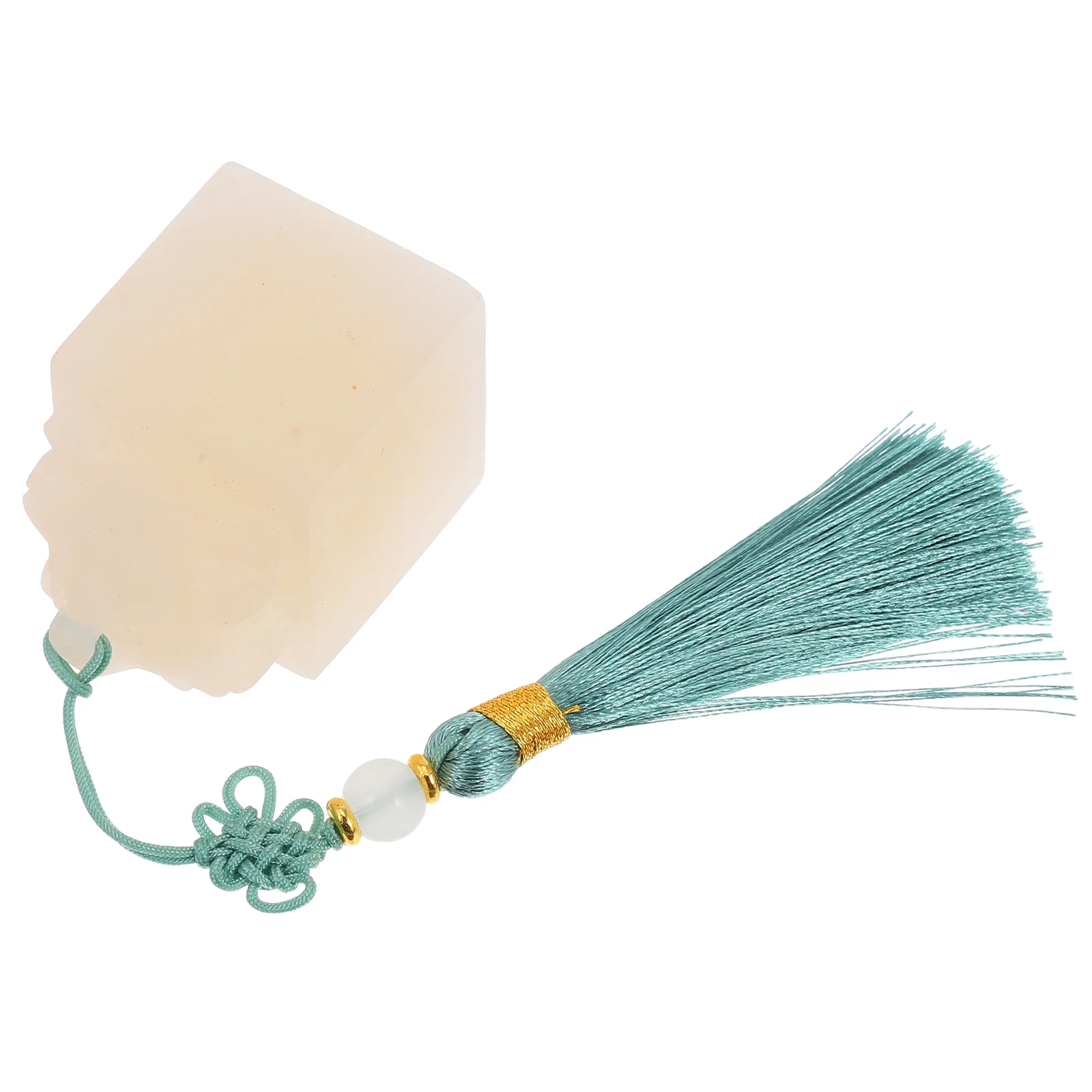 

Chinese Private Seal Tassel Carved Chop Set Calligraphy Painting White Hard Stone Smooth Surface Personal