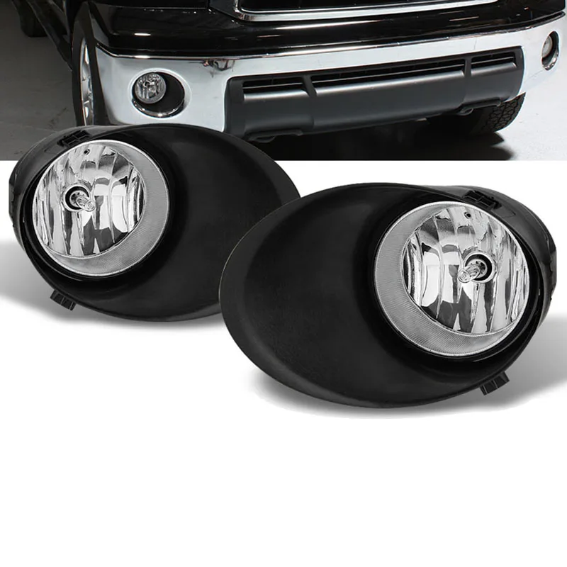 for Toyota 07-13 Tundra 06-11 Tacoma 04-06 Solara Front Bumper Fog Lights Driving Lamps+ Switch+Covers Set Left+Right