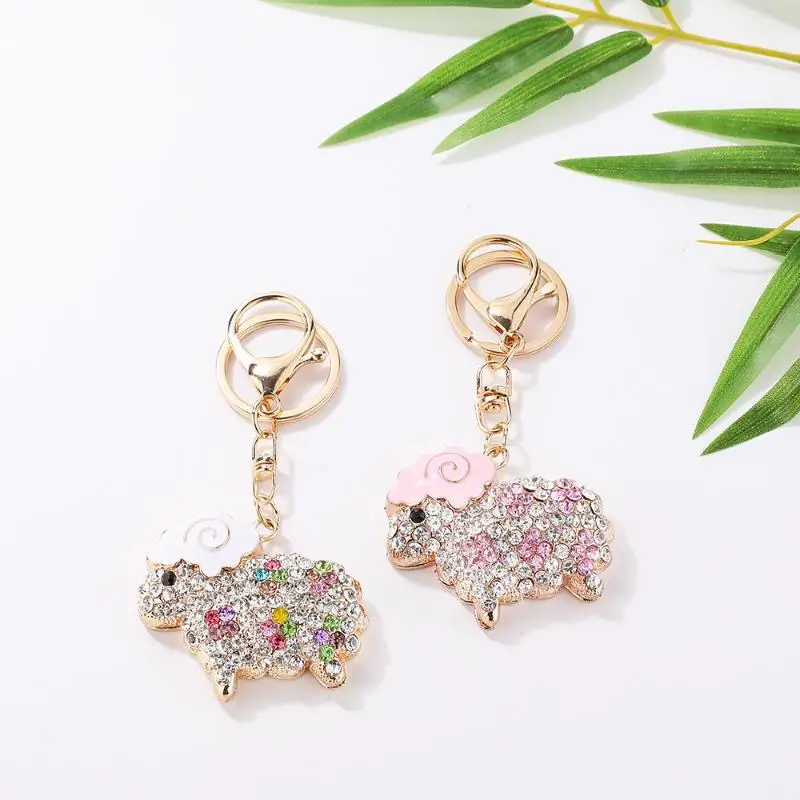 1 Stück Sternzeichen-Ziegen-Schlüsselanhänger mit Strasssteinen, Luxuriöser Glänzender Voll-Strass-Kleiner Ziegen-Schlüsselring für Taschen, Autoschlüssel und Innendekoration – Detail 4