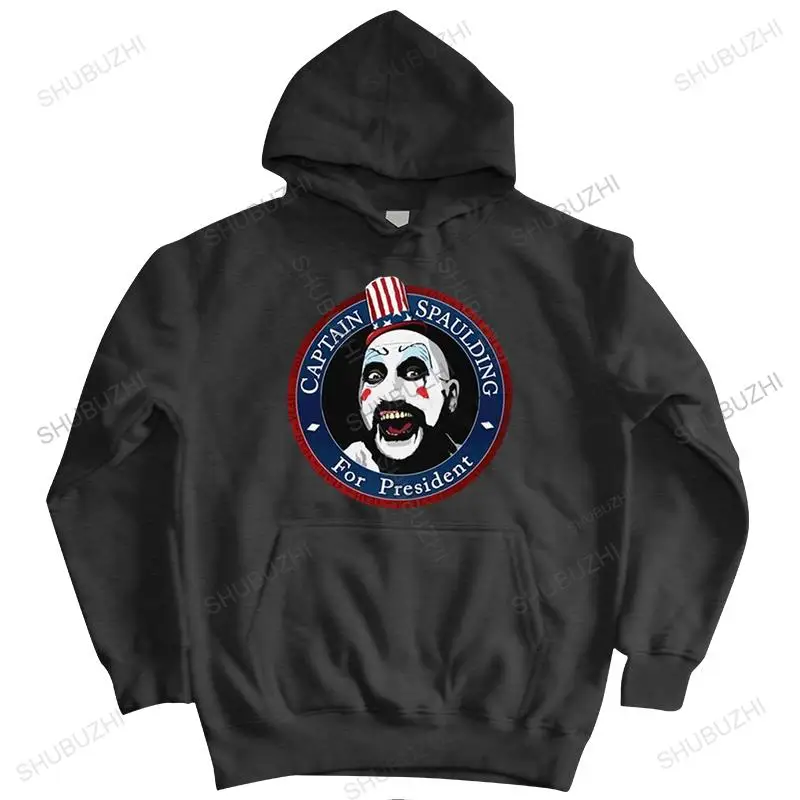 Captain Spaulding For President hoodie for Men Cotton Horror Film House of 1000 Corpses sweatshirt Tops Novelty hoody coat