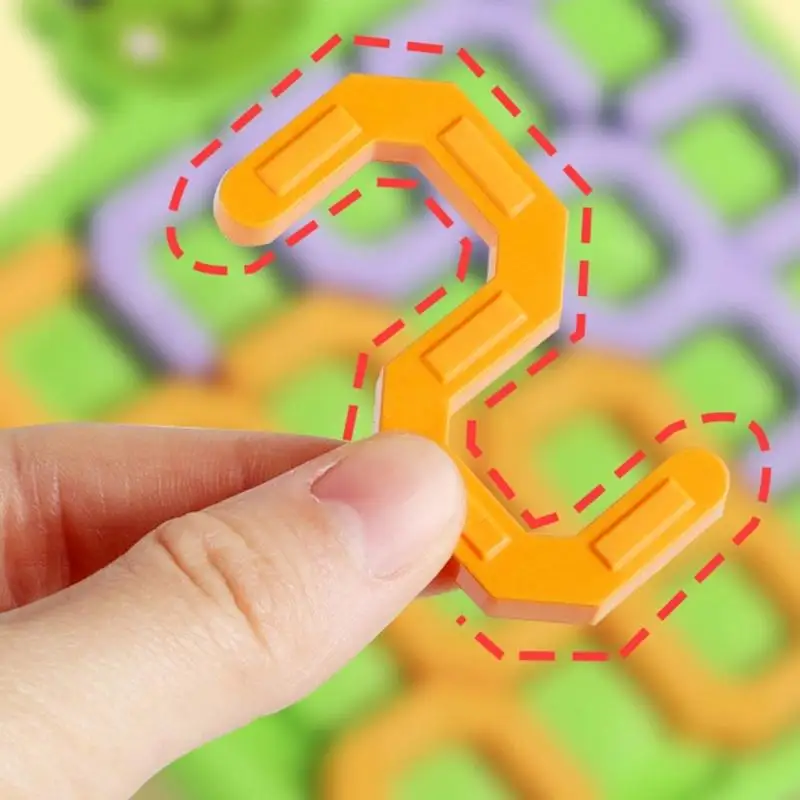 Puzzle chiffres dessin animé, bloc forme, labyrinthe jouet d'apprentissage pratique pour enfants, développement