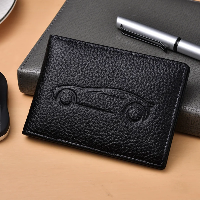 

Pierre Cardin card holder Genuine leather wallet for men designer purse Multifunctional black