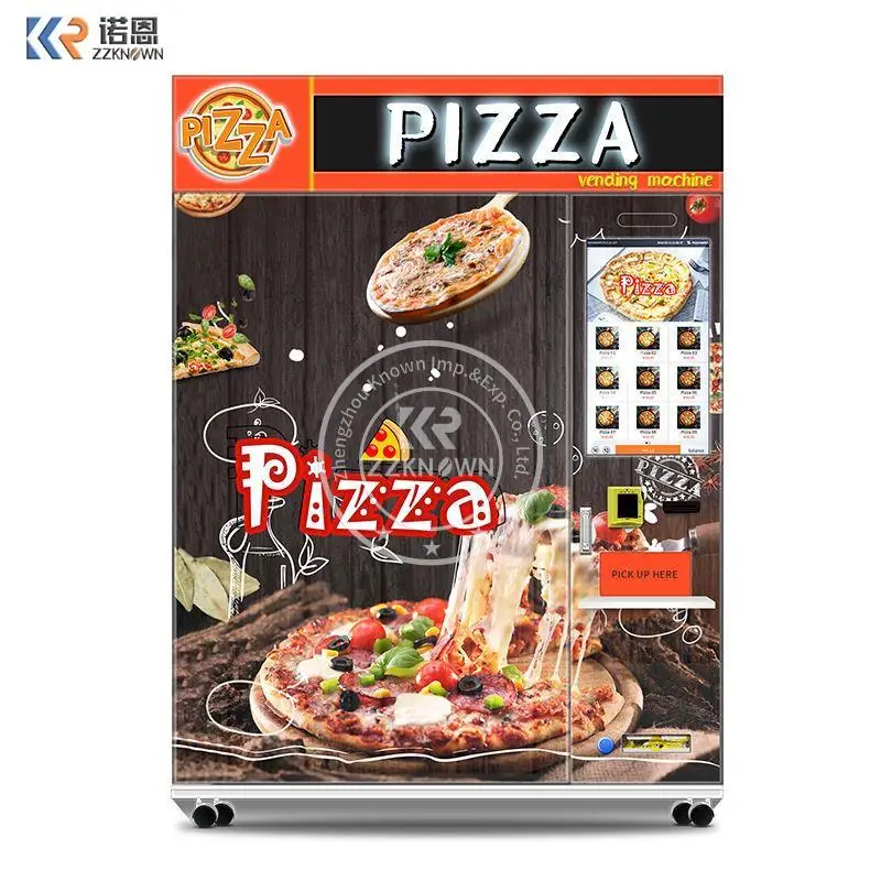 Delicious Pizza Vending Machine With Big Touch Screen Automatic In Station Subway Hot Food Pizza Vending Machine