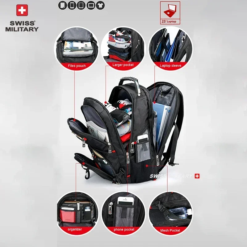 Mochila para ordenador portátil SWISS de 17 \