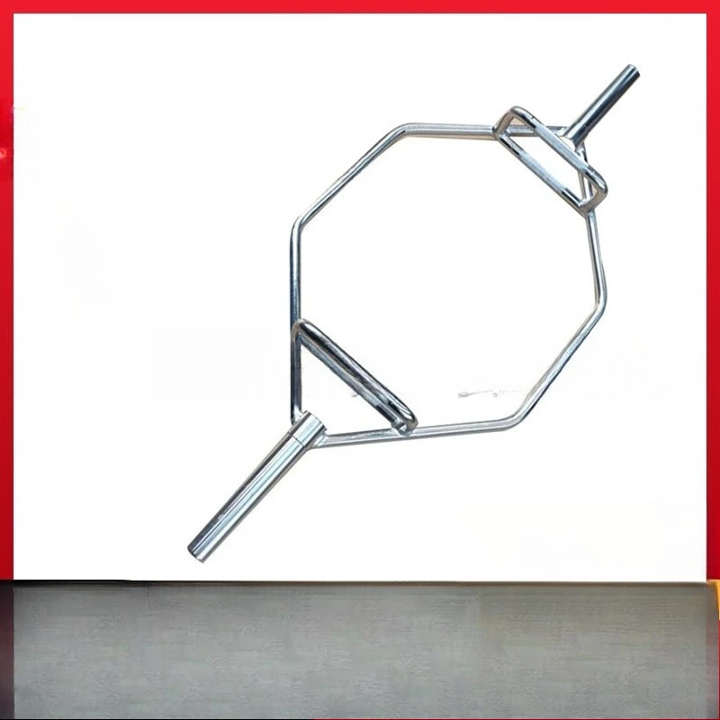 

Big Ring Barbell, Weightlifting Fitness Equipment Deadlift Shrug Hexagonal Bar Large Hole Barbell Bar, Ring Bend Bar