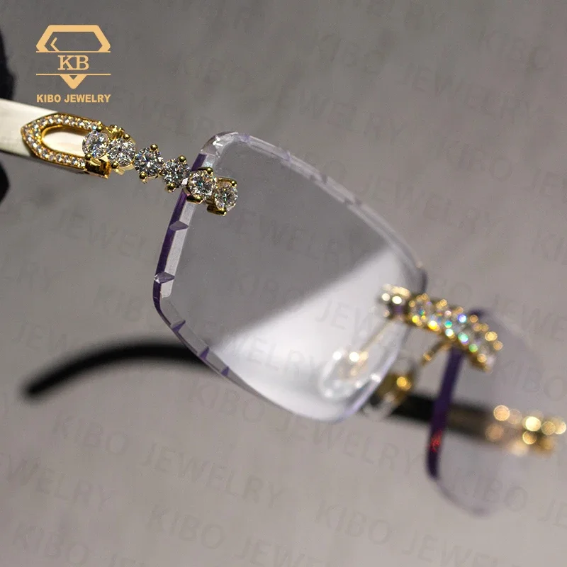 Hot Selling Custom Iced Out Bling Bling Moissanite Diamond Hip Hop Sun Glasses Men Moissanite Diamonds Sunglasses