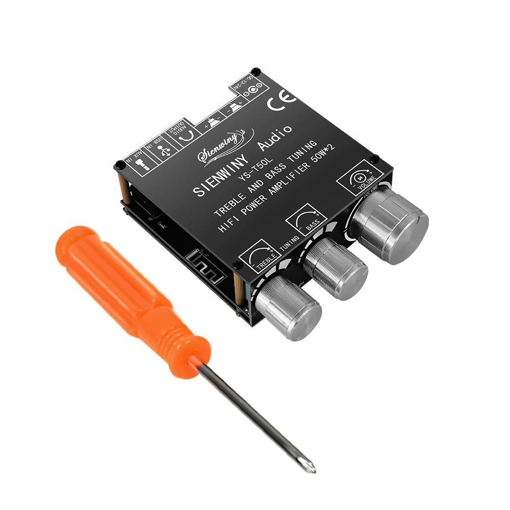 YS-T50L متوافق مع بلوتوث 5.1 مضخم صوت ستيريو لاسلكي 50 واط * 2 مضخم الطاقة الرقمي APP التحكم 3.5 مللي متر AUX مكبرات الصوت السلبية