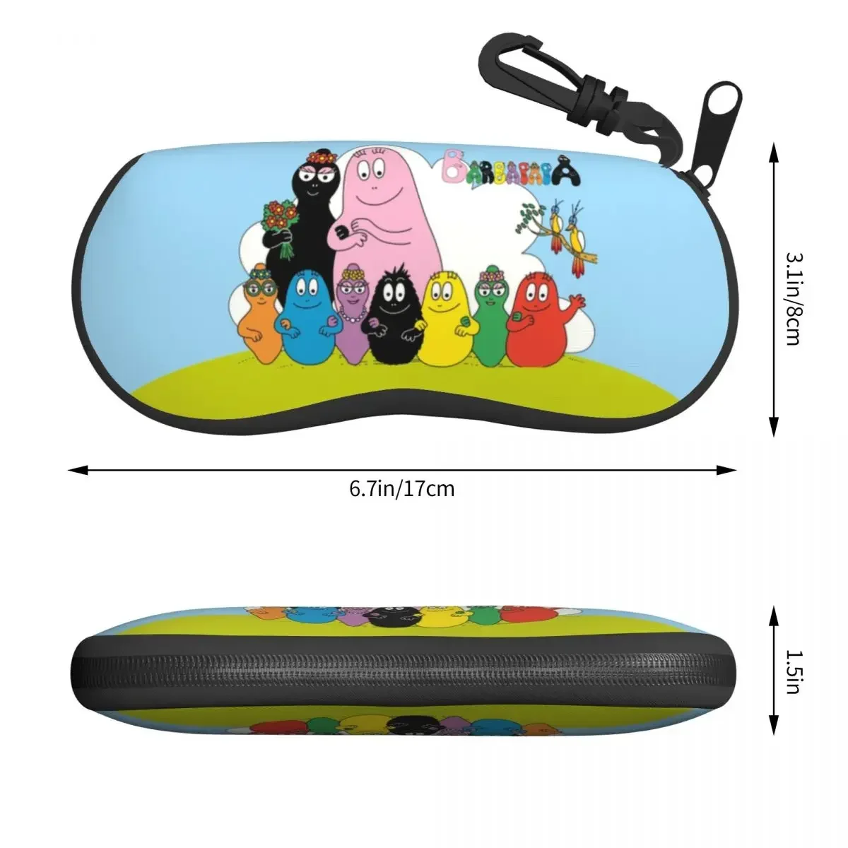 Barbapapa Family Cartoon Comics Shell Eyeglasses Protector Cases Fashion Sunglass Case Glasses Bag