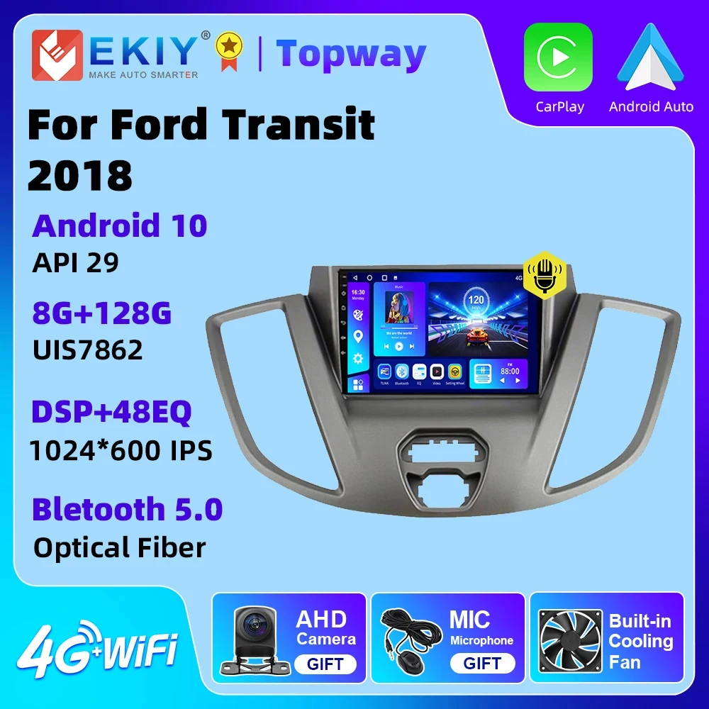 

EKIY 7 Inch Car Radio For Ford Transit 2018 Multimidia Autoradio Video Player Navigation GPS 4G WiFi Carplay DSP No 2Din