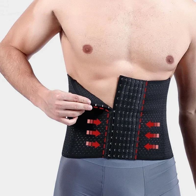 Waist Trainer for Men Weight Lose Band Waist Cincher Trimmer Belly Slimming Girdle Corset Gym Strap Wrap Body Shapers