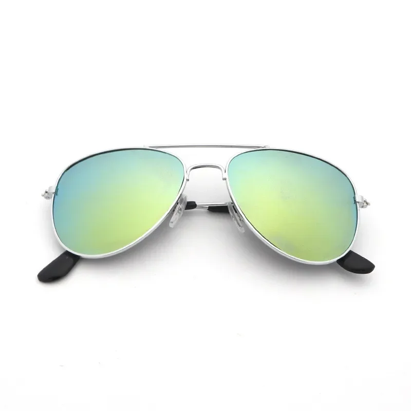 Black Pilot Sunglasses Men Silver Oversized Metal Luxury Brand Eyewear Female Big Shades Driving Glasses Reflective Lens