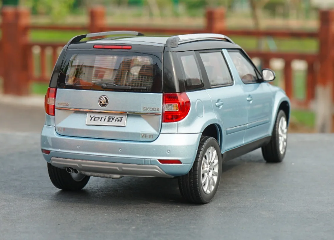 دييكاست 1/18 مقياس SAICVOLKSWAGEN سبيكة نموذج سيارة SAICVOLKSWAGEN سكوداييتي SUV مدينة الأزرق اللعب المركبات لعبة للهدايا الصندوق الأصلي