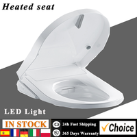 Smartmi Smart Toilet Seat with LED Light Auto Flushing Heated Toilet Seat Support Foot Sensor Self-Cleaning Nozzle Auto-Dryer