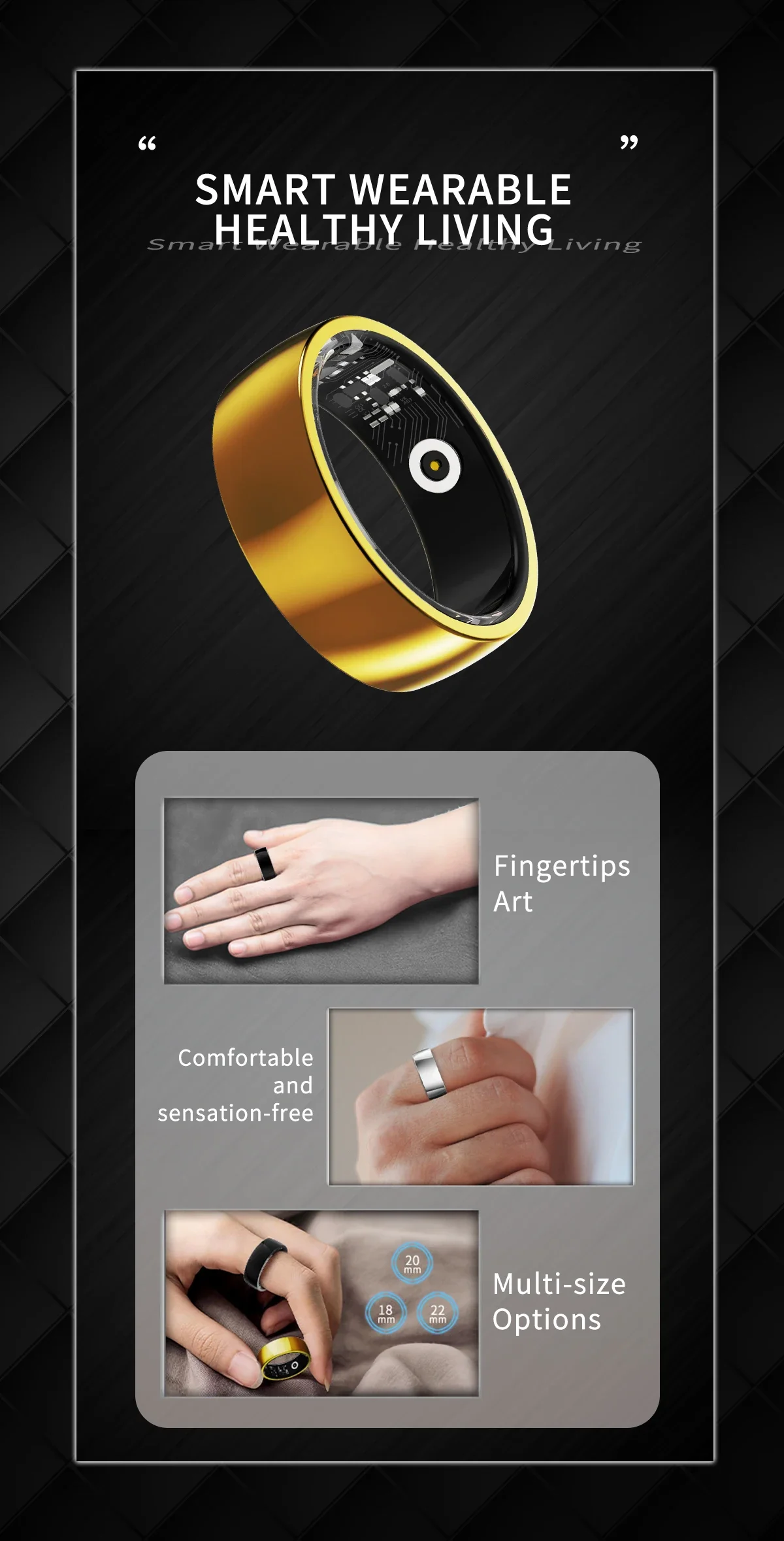 Zordai Smart Ring R09 M Mężczyźni Dla iphone Android Tętno Tlen we krwi Monitor zdrowia podczas snu Sport Aktywność Fitness Tracker Ring