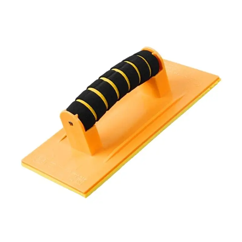 Manual Sanding Block with Flat Rectangular Base, Covered Hand Grip and Adhesive Face for Sanding Wall and Areas D2RD