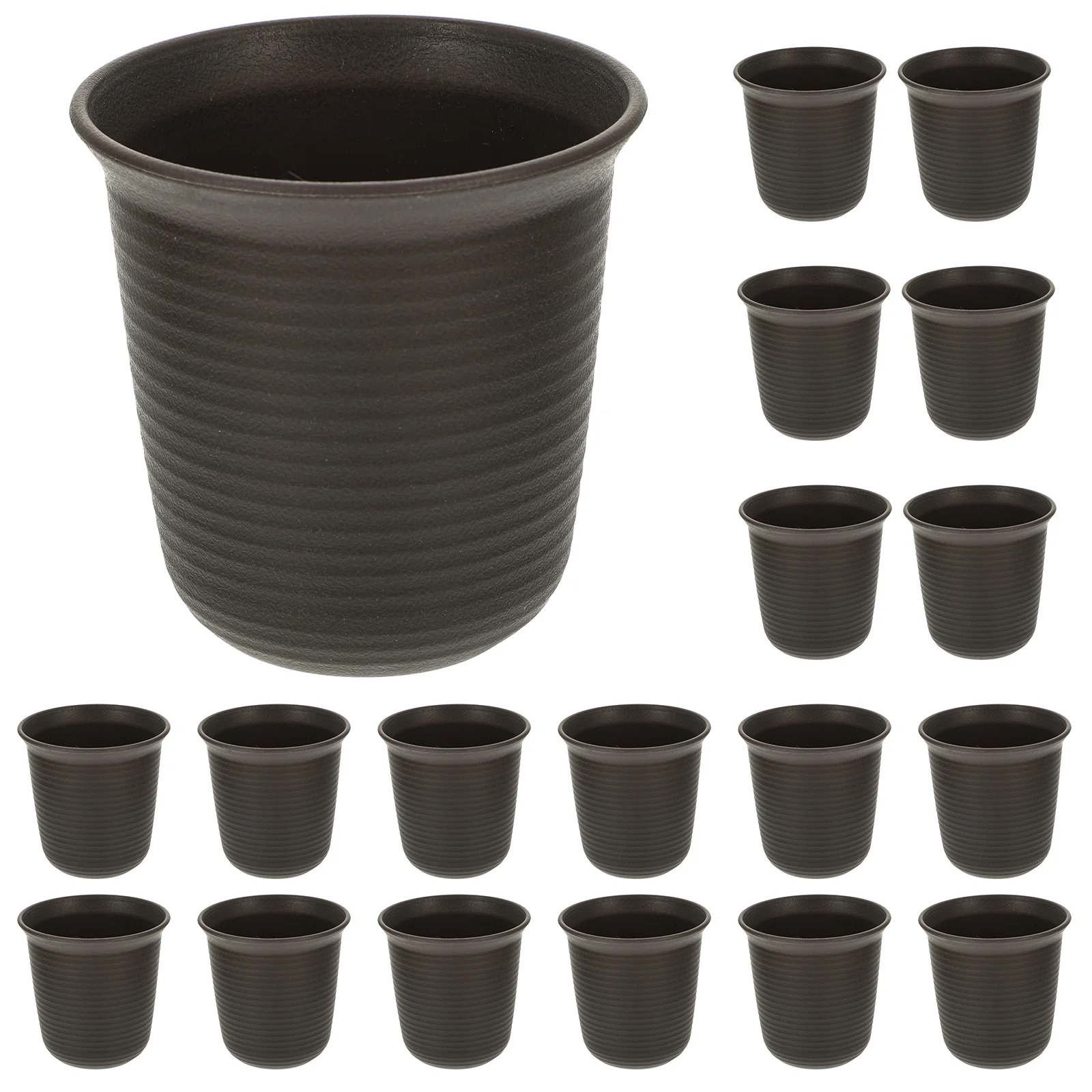 

20pcs Resin Planter Small Flowerpot Garden Planting Pot Thickened Durable Vegetable Planter For Balcony Windowsill Patio Indoor