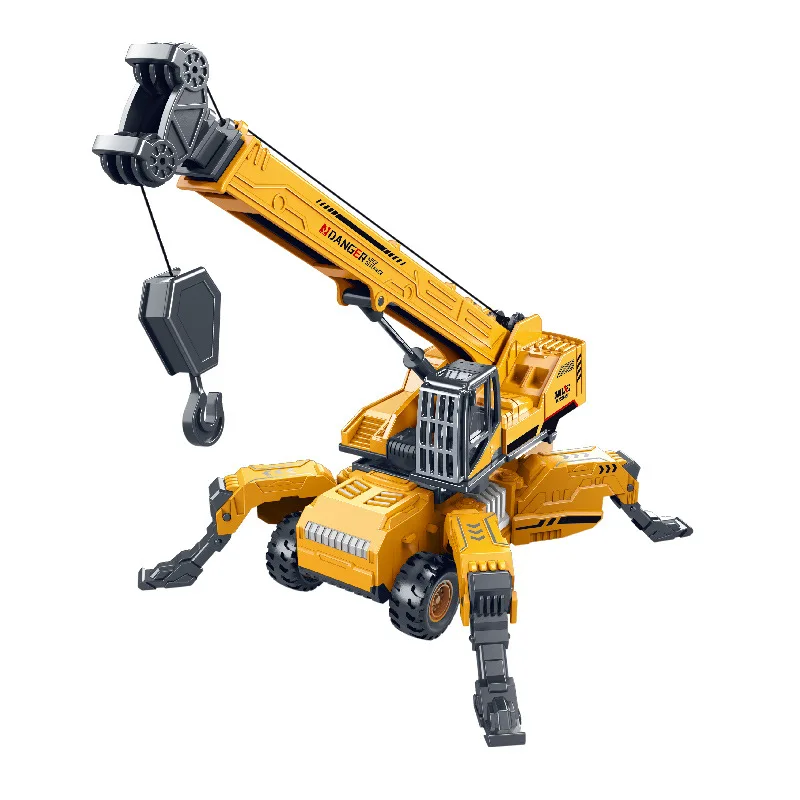 Crane Truck Construction Vehicles Toys Kids Gift Diecast Model Toy Alloy for Boys Kids 3 4 5 Years Old Children B201