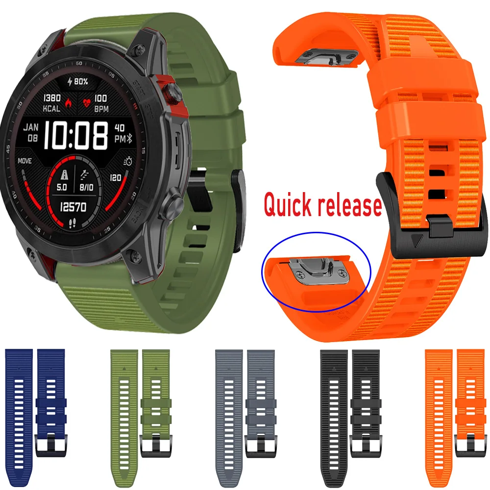 

22 26 мм Canvassilicone для GARMIN FENIX7 7X PRO 6 6X 5X D2 Чарли спуск Mk1 2i Forerunner 745 955 Epix Gen 2 Tactix Bravo GPS