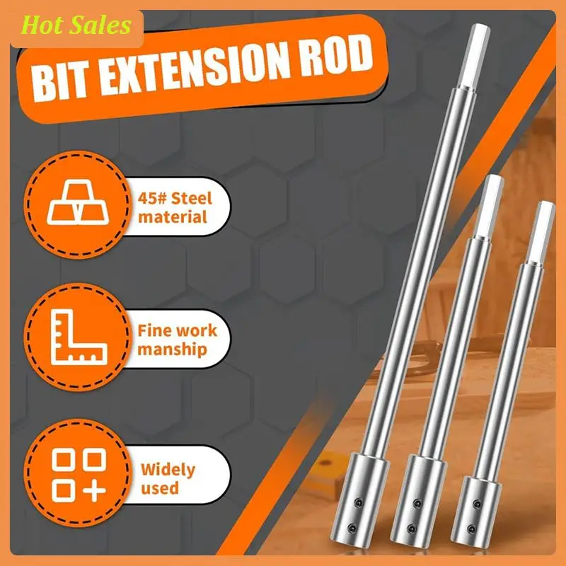 

AA05 Forstner Bit Extension For 3/8Inch Round Shank, High-Carbon Steel Wood Spade Drill Bit Extender