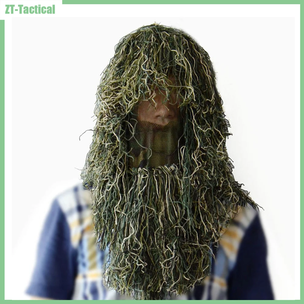 

Охотничий капюшон Ghillie, дышащая камуфляжная шляпа Ghillie на все лицо