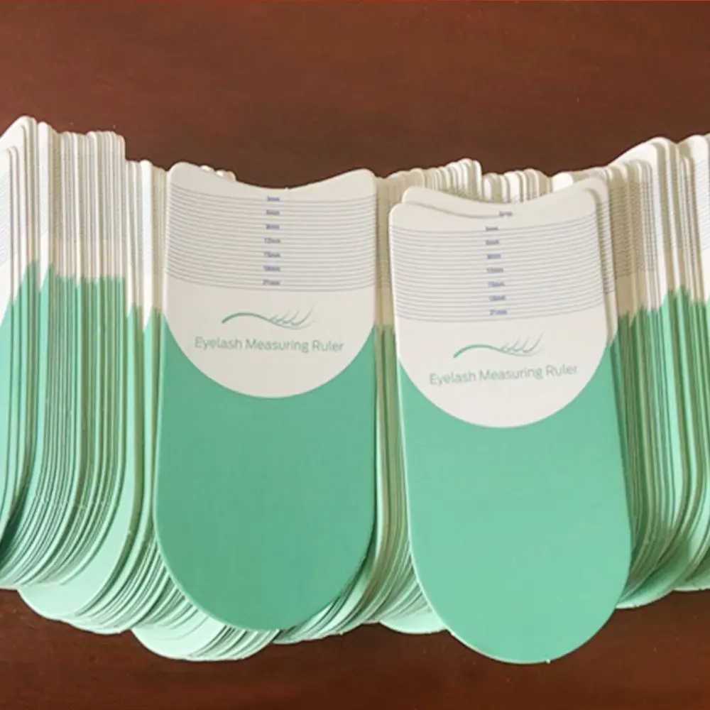 Herramientas de maquillaje de pestañas, regla de grado de rizador de pestañas, herramientas de belleza para cejas, regla de plantillas de pestañas, regla de longitud de pestañas