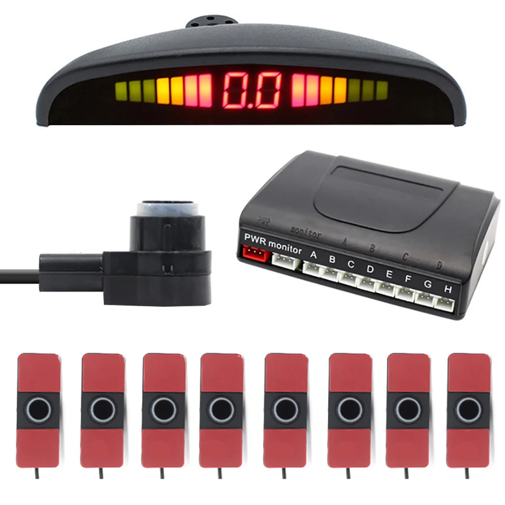 

Reversing Radar Probe Front and Rear Sensors Car Parking Warning System Reverse Sound Alert Abs
