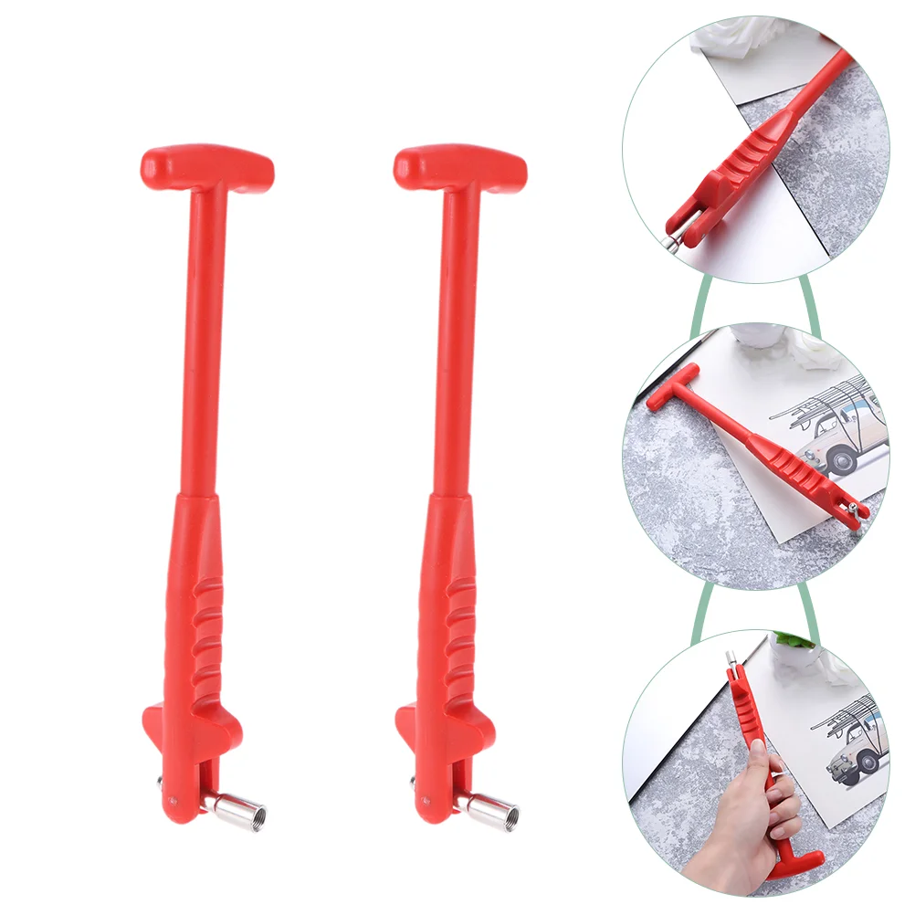 

2 Pcs Valve Lever Plastic Tire Installation Tool Valves Core Car Repair Removal Tyre Stem Puller